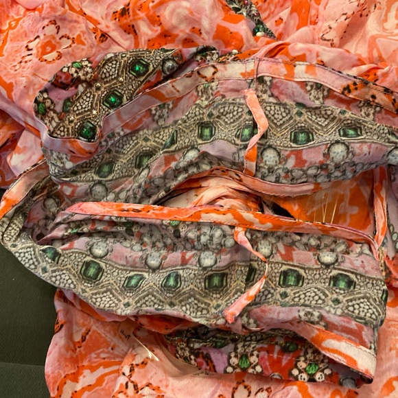 Bohemian High Low Dress in Vibrant Orange - Picture 6 of 9